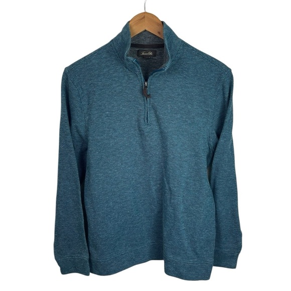 B21 Men’s Tasso Elba Designer Quarter Zip Pullover Sweater M - Picture 1 of 4